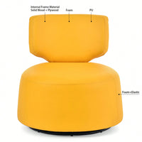 29.13 Inch Wide Modern Swivel Chair For Living Room And Office Comfort