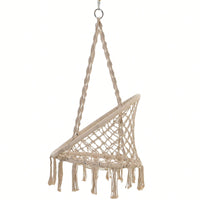 Handmade Macrame Swing Hammock Chair With Stand For Indoor And Outdoor Relaxation