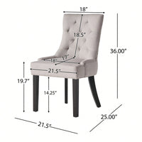 Set Of 2 Stylish Modern Dining Chair With Comfortable Upholstery And Sleek Design