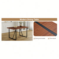 Patterned MDF Dining Table For 4-6 With 1.5 Inch Thick Top And Black Metal Legs Ideal For Kitchens Patios And Dining Rooms Light Grey