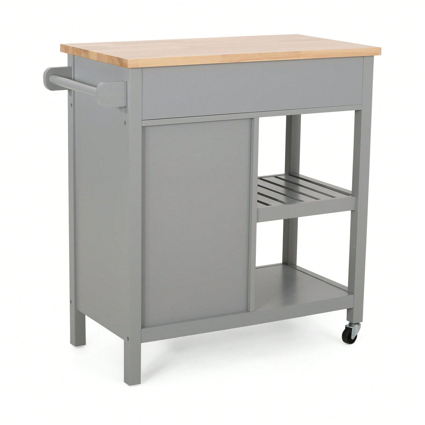 Versatile Wooden Kitchen Cart With Storage And Wheels For Easy Mobility