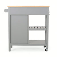 Versatile Wooden Kitchen Cart With Storage And Wheels For Easy Mobility