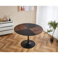 Spacious 47.2 Inch Round Dining Table For Home Or Office Use Stylish Coffee Table 120x120x74cm
