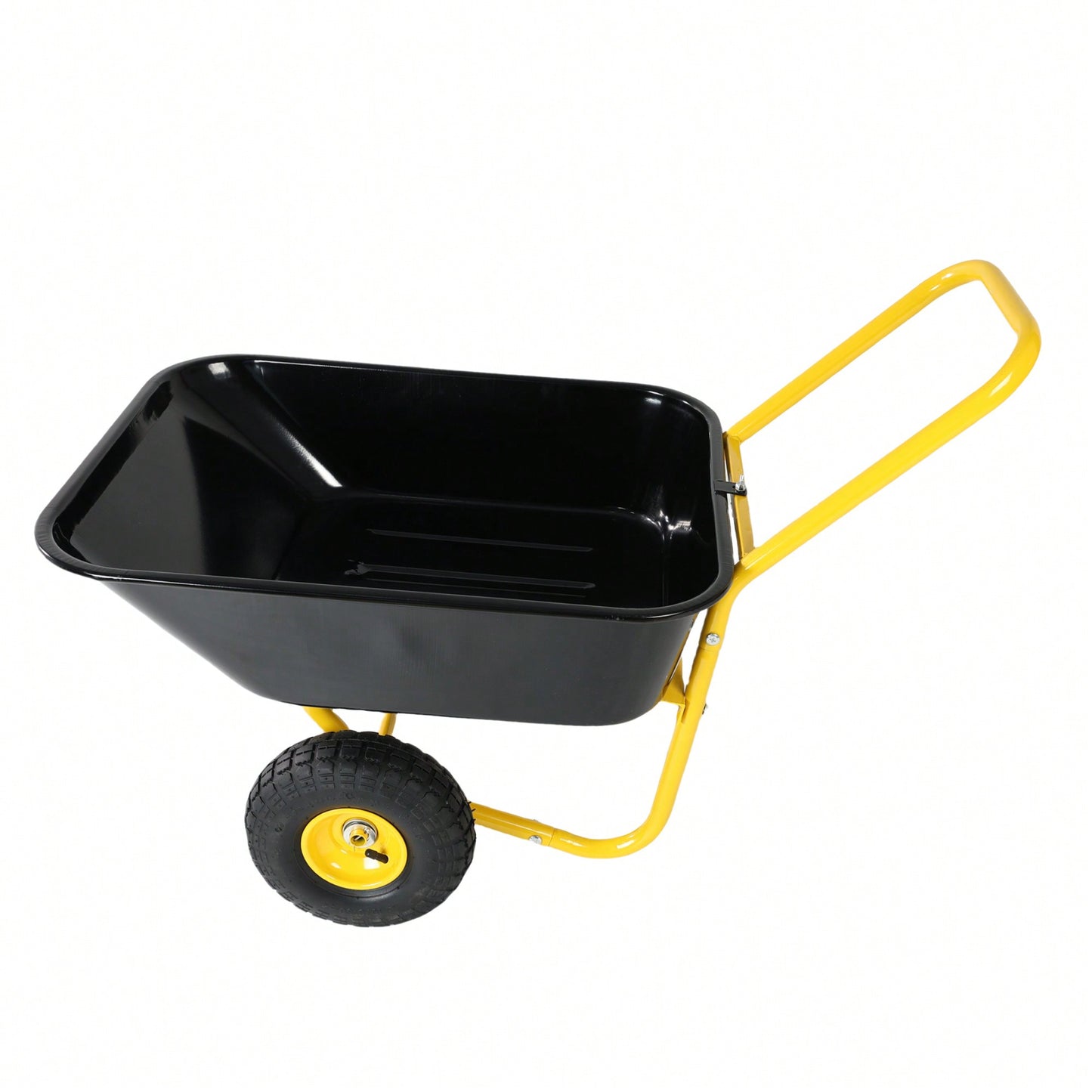 Heavy-Duty Two-Wheeled Garden Cart With 10-Inch Pneumatic Wheels For Easy Transport