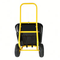 Heavy-Duty Two-Wheeled Garden Cart With 10-Inch Pneumatic Wheels For Easy Transport