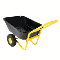 Heavy-Duty Two-Wheeled Garden Cart With 10-Inch Pneumatic Wheels For Easy Transport