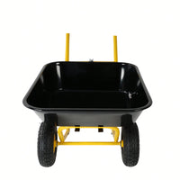 Heavy-Duty Two-Wheeled Garden Cart With 10-Inch Pneumatic Wheels For Easy Transport