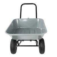 Heavy-Duty Two-Wheeled Garden Cart With 10-Inch Pneumatic Wheels For Easy Transport