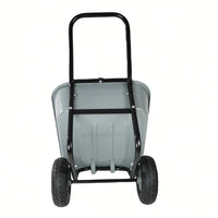 Heavy-Duty Two-Wheeled Garden Cart With 10-Inch Pneumatic Wheels For Easy Transport