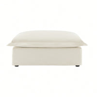 Plush Ottoman For Cozy Living Spaces Cream