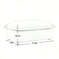 Plush Ottoman For Cozy Living Spaces Cream