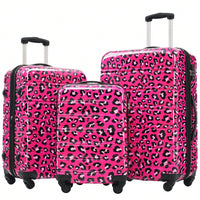 3 Piece Lightweight Hardshell Spinner Luggage Set With TSA Lock - 20" 24" 28" Travel Suitcases