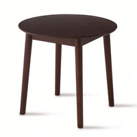 Solid Wood Black Round Table For 2-4 People 31.5 Inch Diameter