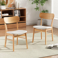 Set Of 2 Modern Upholstered Dining Chairs With Stylish Design For Kitchen And Dining Room