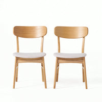 Set Of 2 Modern Upholstered Dining Chairs With Stylish Design For Kitchen And Dining Room