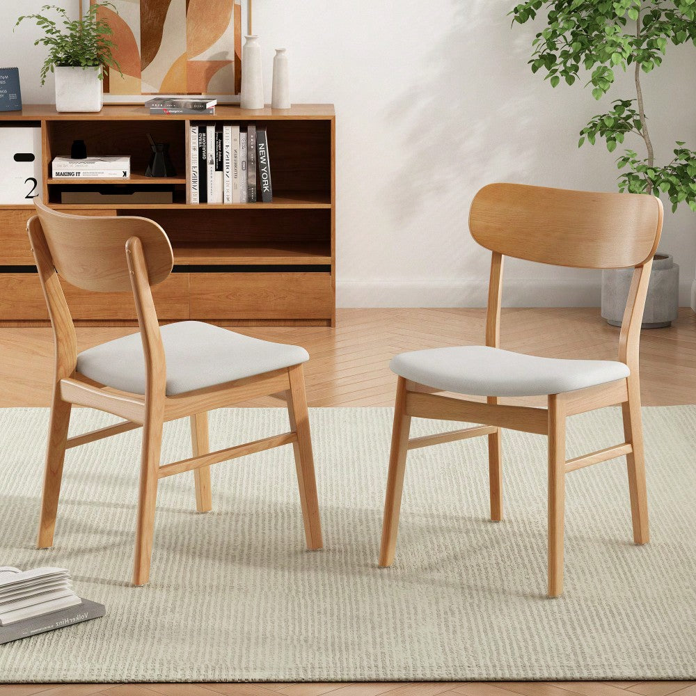 Set Of 2 Modern Upholstered Dining Chairs With Stylish Design For Kitchen And Dining Room