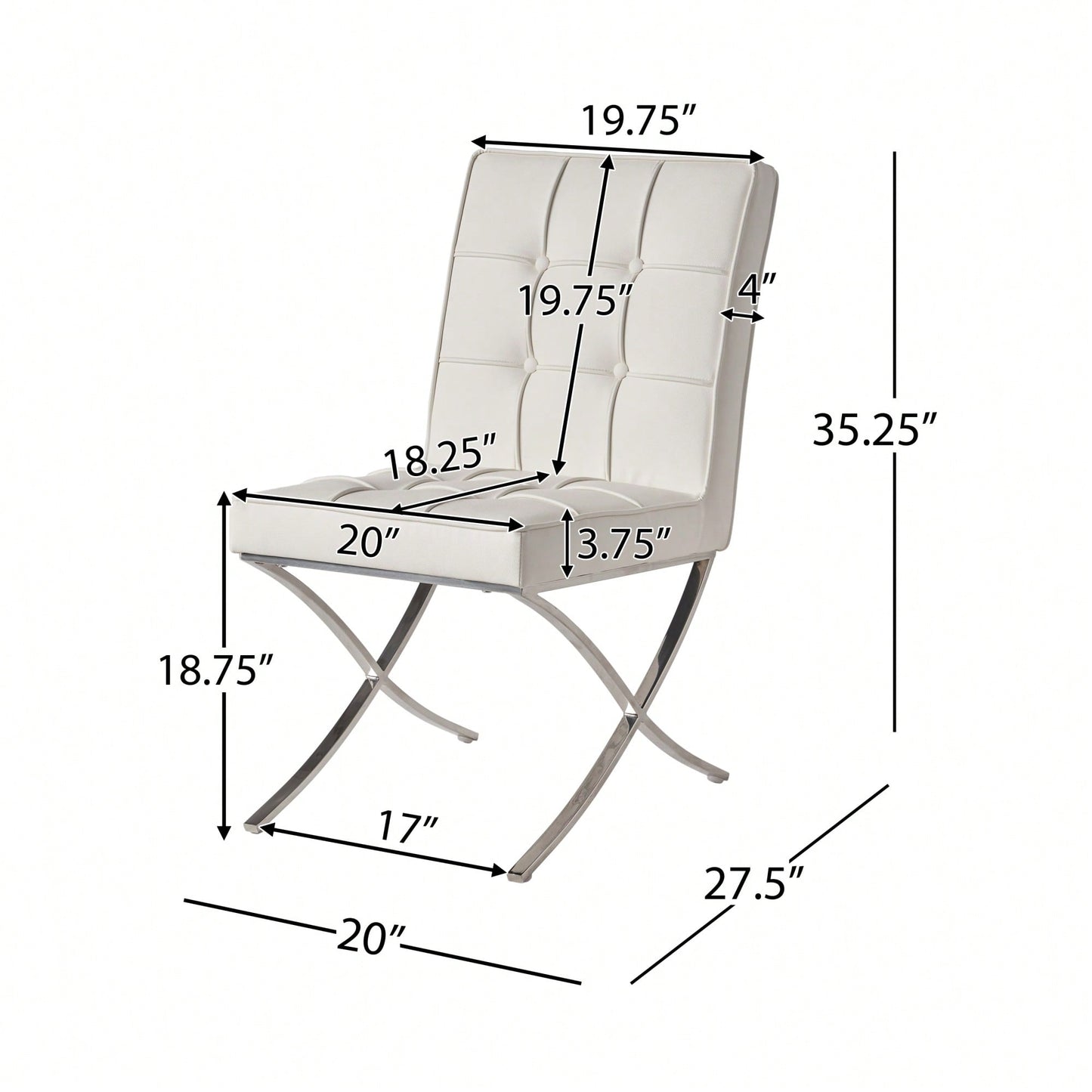 Elegant Set Of 2 Contemporary Dining Chairs For Modern Home Decor