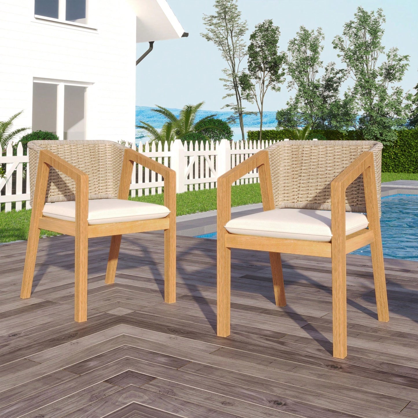 Set Of 2 Modern Upholstered Dining Chairs With Stylish Design And Comfortable Seating