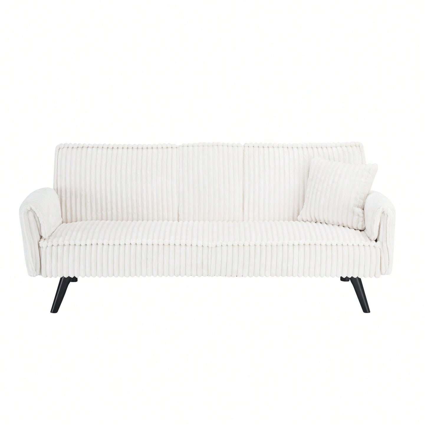 Minimalist Straight-Line Corduroy Sofa For Living Room And Bedroom Comfort