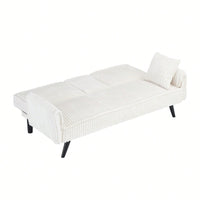 Minimalist Straight-Line Corduroy Sofa For Living Room And Bedroom Comfort