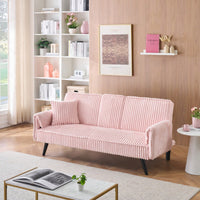 Minimalist Straight-Line Corduroy Sofa For Living Room And Bedroom Comfort