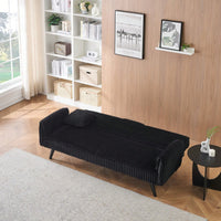 Minimalist Straight-Line Corduroy Sofa For Living Room And Bedroom Comfort