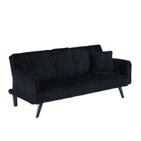 Minimalist Straight-Line Corduroy Sofa For Living Room And Bedroom Comfort