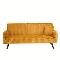 Minimalist Straight-Line Corduroy Sofa For Living Room And Bedroom Comfort