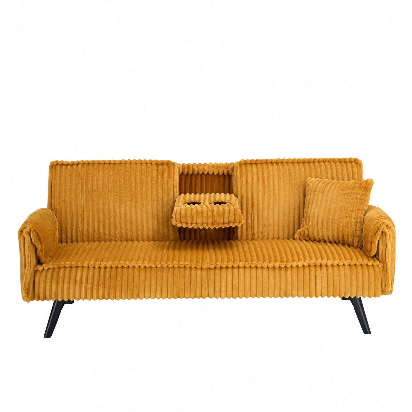 Minimalist Straight-Line Corduroy Sofa For Living Room And Bedroom Comfort