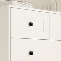 5-Drawer Chest Of Drawers With Farmhouse Door Design White