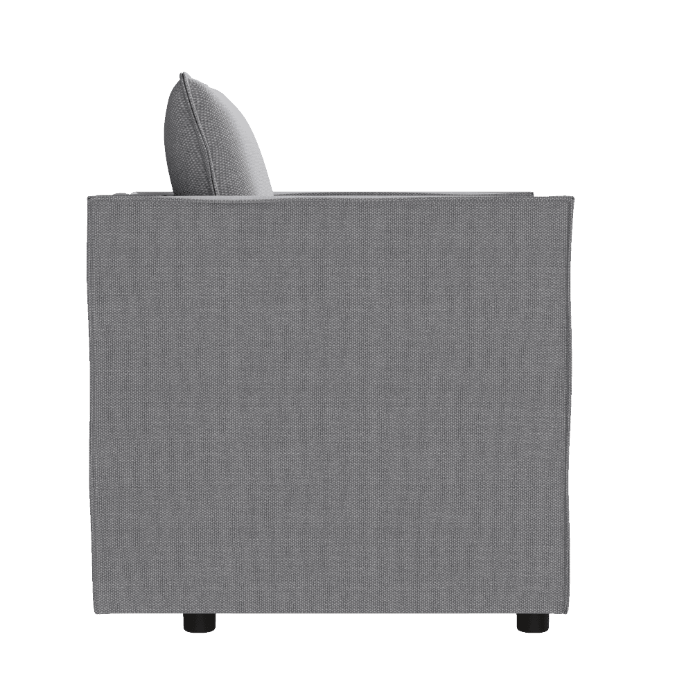 Stylish Gray Single Sofa Chair With Soft Breathable Cushion For Bedroom Reading Room Corner Comfort