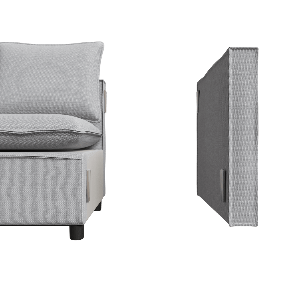 Stylish Gray Single Sofa Chair With Soft Breathable Cushion For Bedroom Reading Room Corner Comfort