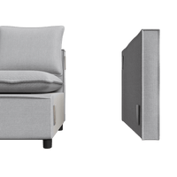 Stylish Gray Single Sofa Chair With Soft Breathable Cushion For Bedroom Reading Room Corner Comfort