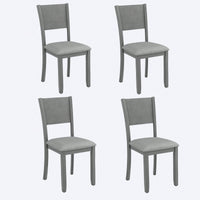 Padded Gray Dining Chairs Set Of 4 For Kitchen And Dining Room Use