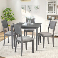 Padded Gray Dining Chairs Set Of 4 For Kitchen And Dining Room Use