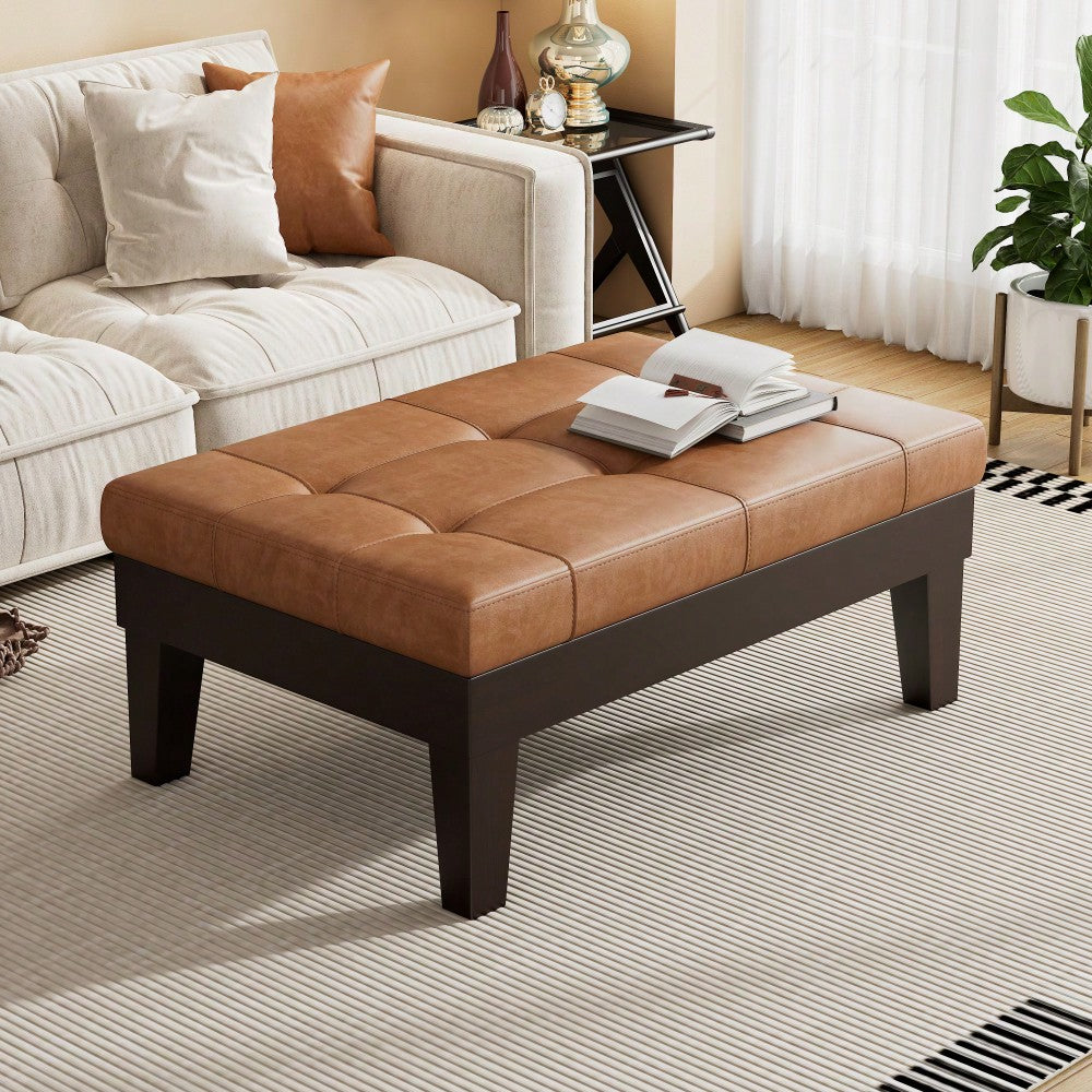 Stylish Storage Ottoman With Drawer For Living Room And Bedroom Decor