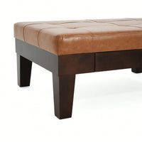 Stylish Storage Ottoman With Drawer For Living Room And Bedroom Decor