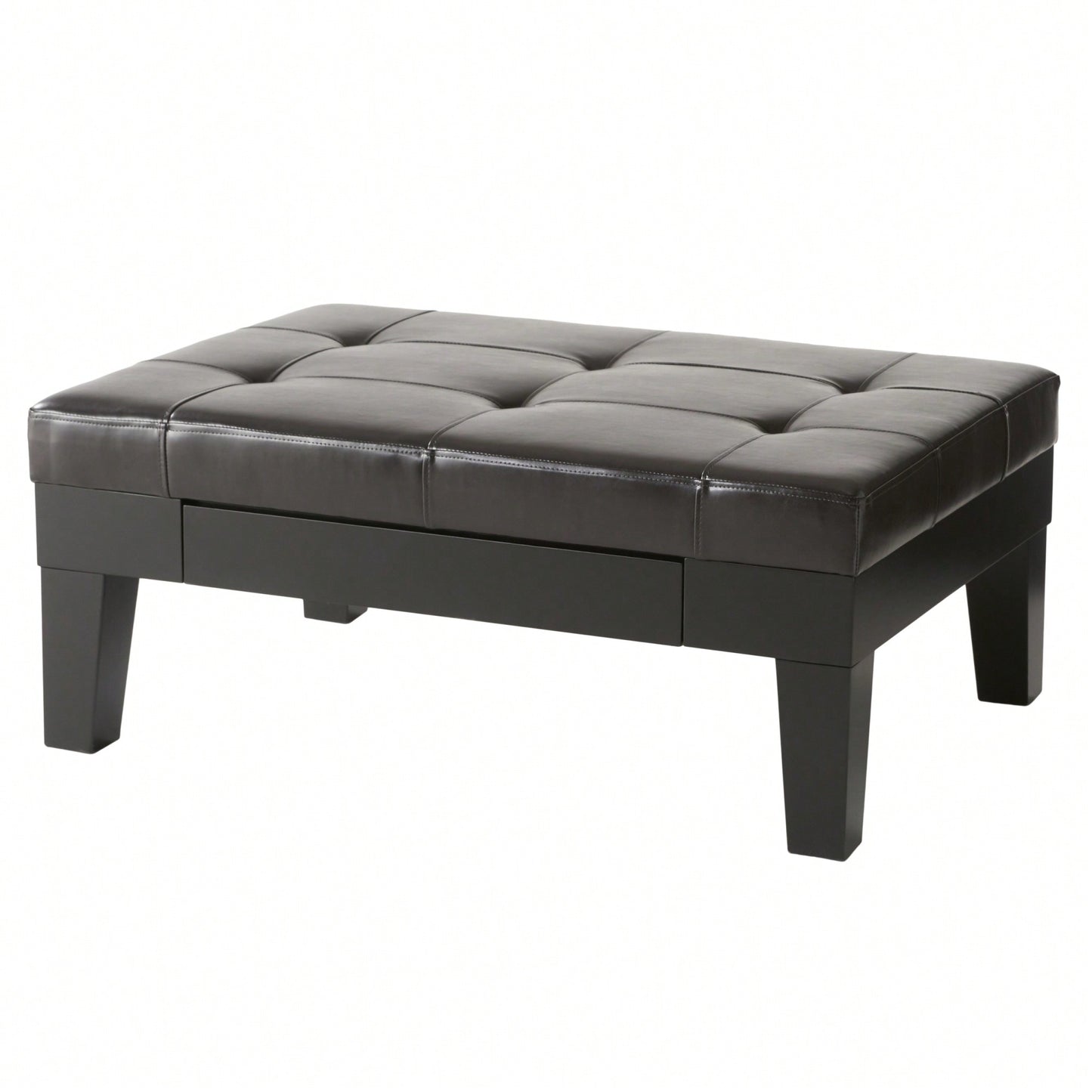 Stylish Storage Ottoman With Drawer For Living Room And Bedroom Decor