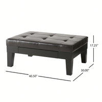 Stylish Storage Ottoman With Drawer For Living Room And Bedroom Decor