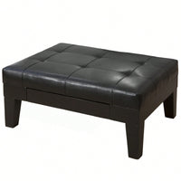 Stylish Storage Ottoman With Drawer For Living Room And Bedroom Decor