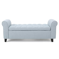 Stylish Storage Bench With Armrests For Home Organization And Seating