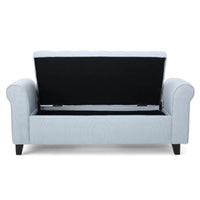 Stylish Storage Bench With Armrests For Home Organization And Seating