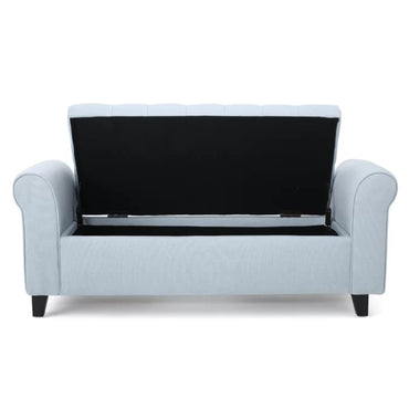 Stylish Storage Bench With Armrests For Home Organization And Seating