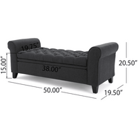 Stylish Storage Bench With Armrests For Home Organization And Seating