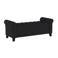Stylish Storage Bench With Armrests For Home Organization And Seating