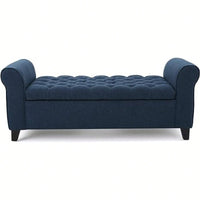 Stylish Storage Bench With Armrests For Home Organization And Seating