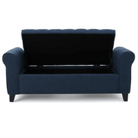 Stylish Storage Bench With Armrests For Home Organization And Seating