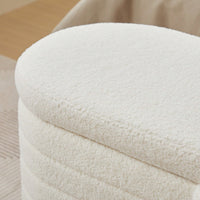Upholstered Storage Ottoman And Entryway Bench For Stylish Organization White