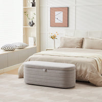 Upholstered Storage Ottoman And Entryway Bench For Stylish Organization White