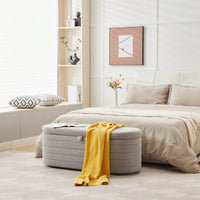 Upholstered Storage Ottoman And Entryway Bench For Stylish Organization White